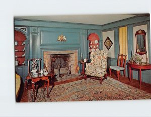 Postcard Ashley House Parlor, Deerfield, Massachusetts