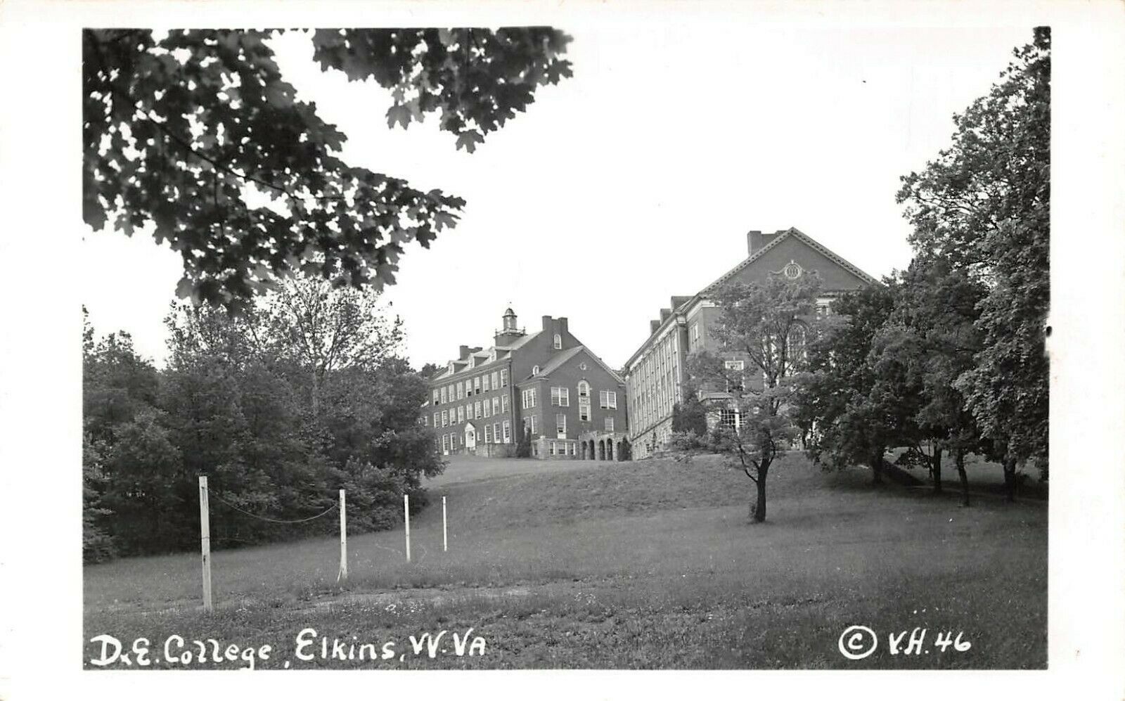 LPS80 Elkins West Virginia Davis & Elkins College Vintage Real Photo