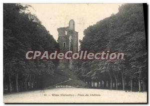 Old Postcard Vire Calvados Chateau Place