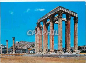 Postcard Modern Athens The Temple of Olympian Zeus