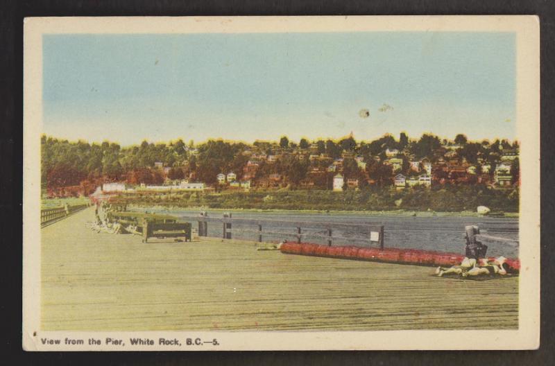 View From The Oier, White Rock, BC - Unused c1950 - Stains