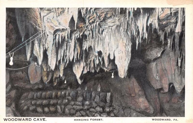 WOODWARD PENNSYLVANIA WOODWARD CAVE~LOT 4 POSTCARDS 1920s PASSAGE~STATUES~BABEL