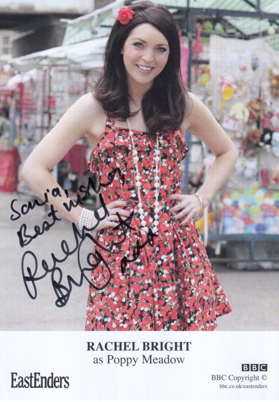 Rachel Bright as Poppy Meadow BBC Eastenders Hand Signed Cast Card Photo