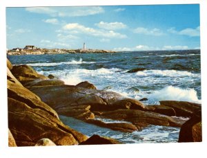 Large 5 X 7 Inch Peggy's Cove, Nova Scotia, Vintage Postcard