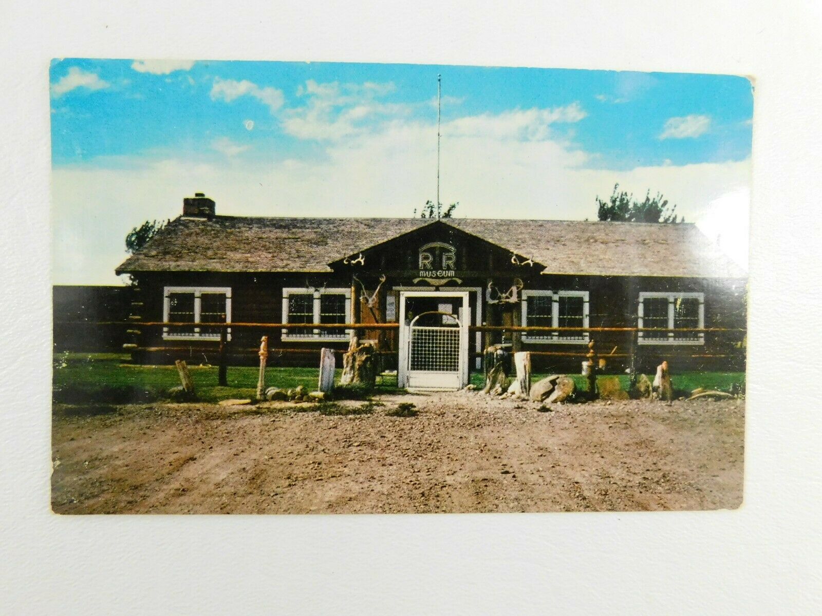 Vintage Range Riders Museum Miles City Cabin Rural Montana Postcard