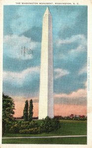 Vintage Postcard 1936 View of Washington Monument in Washington D. C.