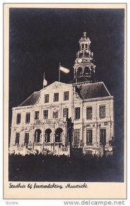 RP, Stadhuis Bij Feestverlichting, Maastricht (Limburg), Netherlands, 1920-1940s