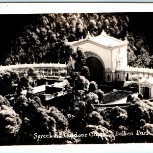 c1940s San Diego, CA RPPC Spreckels Organ Real Photo Balboa Park Old World A92