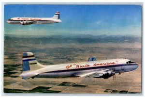 The North American Airlines Luxurios Four Engine Douglas Skymasters Postcard 