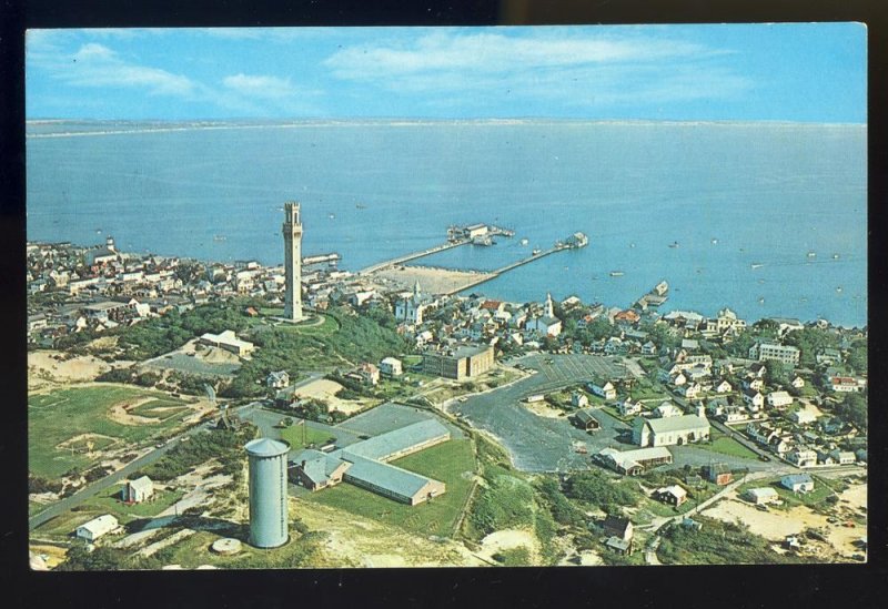 Provincetown, Massachusetts/MA Postcard, Aerial Town & Harbor, Cape Cod