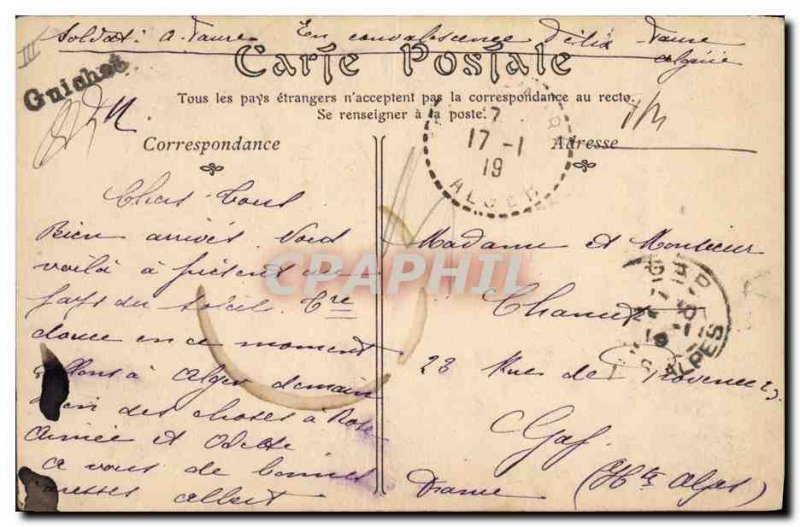 Old Postcard Folklore Player flute