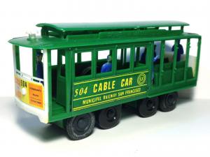 Vintage SAN FRANCISCO CABLE CAR 1970s Toy Trolley RINGING BELL Smith News Co 504