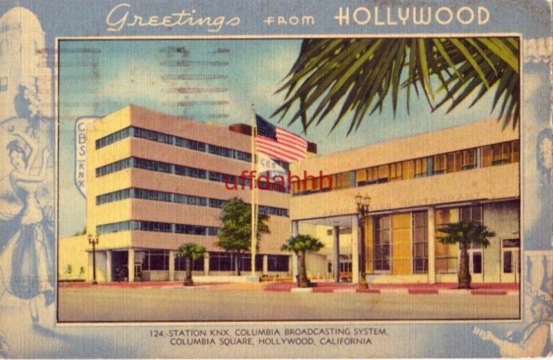 GREETINGS FROM HOLLYWOOD STATION KNX CBS COLUMBIA SQUARE 1943 Pfc Milt Davis