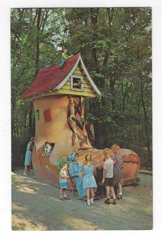 1960s Old Lady in the Shoe Story Book Forest PA Chrome Postcard