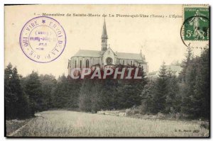 Old Postcard Monastery of St. Mary of La Pierre qui Vire L & # 39Eglise