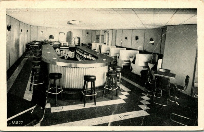 Vtg Postcard Port Jervis New York NY The Merry Ring Modernistic