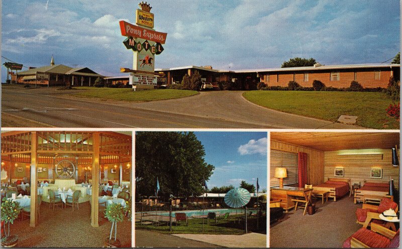 Pony Express Motor Inn Restaurant and Lounge St. Joseph MO Postcard PC430