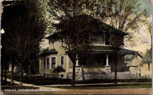 View of Beeler Residence, Caledonia MI c1913 Vintage Postcard V50