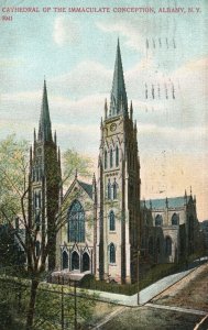 Vintage Postcard 1911 Cathedral of the Immaculate Conception Albany New York NY 