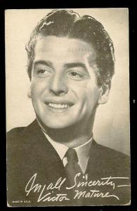 USA Victor Mature Mutoscope Postcard /