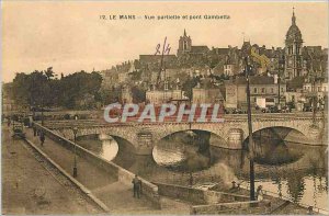 Old Postcard Le Mans partial bridge View Gambetta