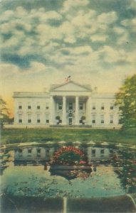 Washington DC White House Reflected in Pond Vertical View 1936 View