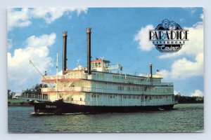 Par-a-Dice Riverboat Casino Peoria Illinois IL UNP Chrome Postcard L16