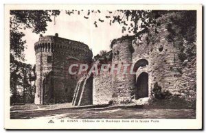 Old Postcard Dinan Chateau de la Duchesse Anne and Port Pit