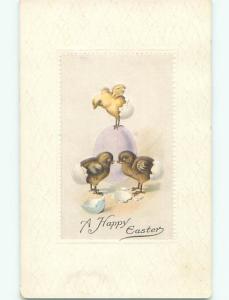 Divided-Back EASTER CHICK SCENE Cute Postcard AA0898