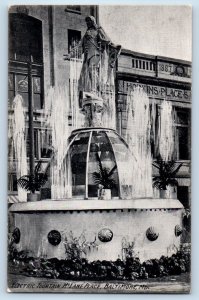 c1950's Electric Fountain McLane Place Monument Baltimore Maryland MD Postcard