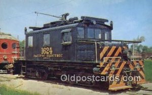 Locomotive No 1624 Orange Empire Trolley Museum, Perris, CA, USA Writing on b...