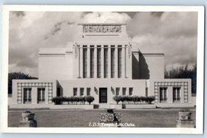 Laie Oahu Hawaii HI Postcard RPPC Photo L D S Temple c1930's Unposted Vintage