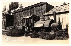 RPPC, Old Train Locomotive, Knotts Berry Place, Buena Park, CA, Old Postcard