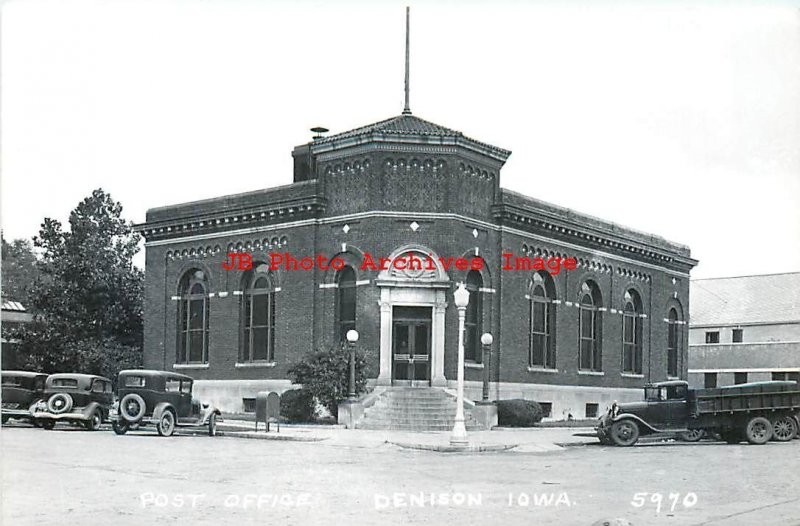 IA, Denison, Iowa, RPPC, Post Office Building, LL Cook Photo No 5970
