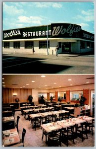 Miami Beach Florida 1950s Postcard Wolfie's Restaurant