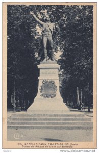 LONS LE SAUNIER, Jura, France, PU-1937; Statue De Rouget De Lisle Par Bartholdi