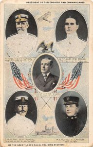 President Wilson Navy Captains Admirals Patriotic Military Postcard AA57832