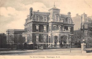 Washington  D.C. The British Embassy Street View Vintage Postcard U1282