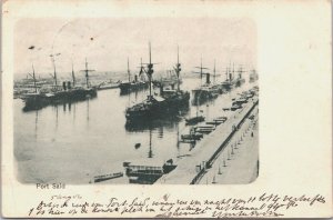 Egypt Port-Said Port Harbor Ships Vintage Postcard B124