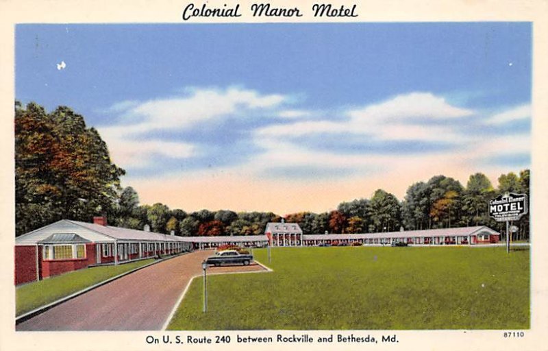 Colonial Manor Motel between Rockville and Bethesda - Rockville, Maryland MD