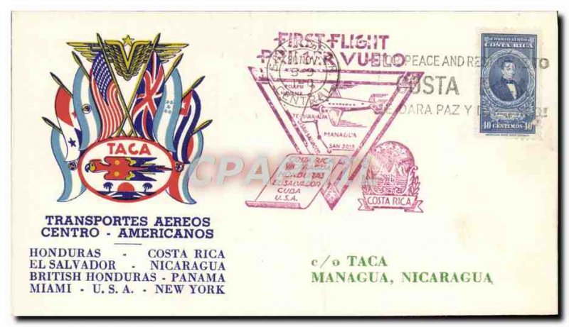 Letter Flight Costa Rica to Managua Nicaragua November 20, 1943