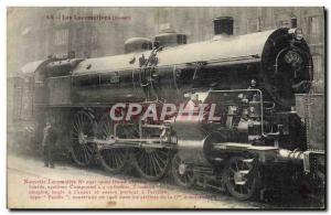 Postcard Old Train Locomotive 2901 New express train