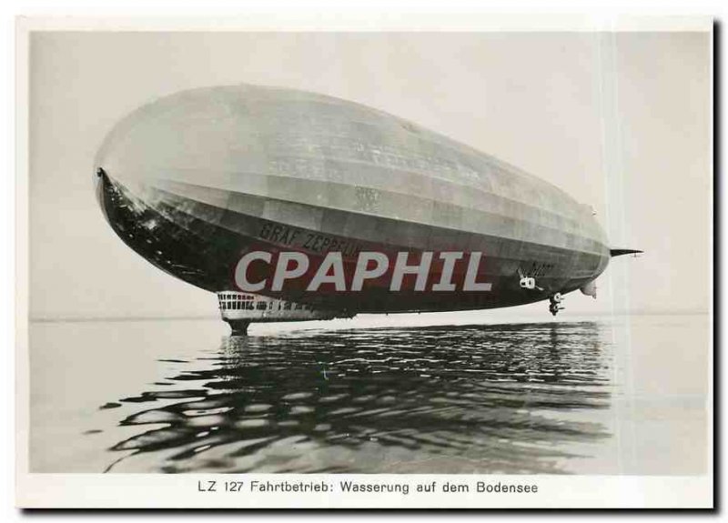 Postcard Modern Aviation Zeppelin LZ 127 Wasserung auf dem Bodensee