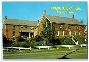 1960 Amana Colony Home Cedar Rapids Exterior Amana Iowa Vintage Antique Postcard