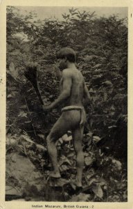british guiana, Guyana, Demerara, Native Mazaruni Indian Male (1920s) Postcard