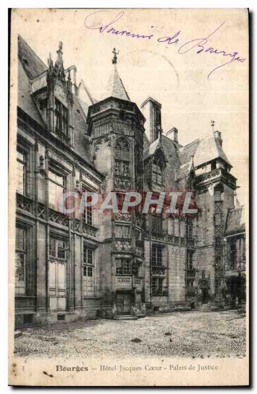 Old Postcard Bourges Hotel Jacques Coeur Palace of Justice