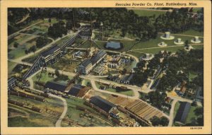 Hattiesburg Misissippi MS Hercules Powder Co Factory Vintage Postcard