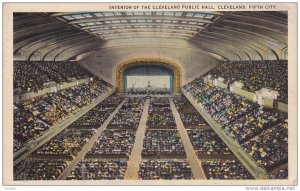 CLEVELAND, Ohio; Interior of the Cleverland Public Hall, PU-1923