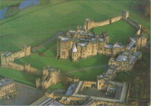 Northumberland Postcard - Aerial View of Alnwick Castle    RR23564