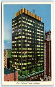 RENO, NV Nevada ~ Street Scene First NATIONAL BANK Building c1960s Postcard